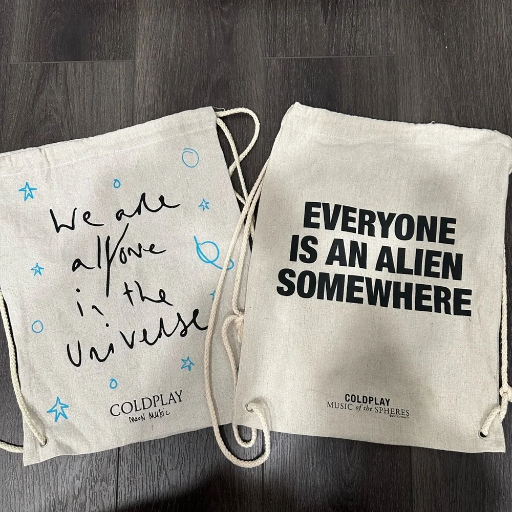 Coldplay Drawstring Bags Set - Picture 1 of 3